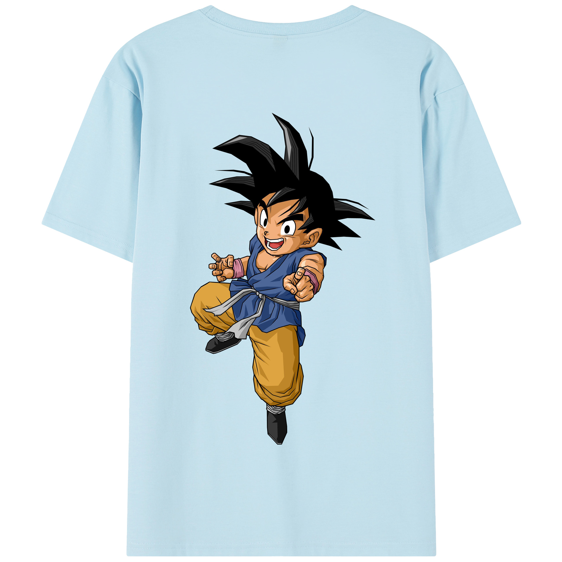 （画像用） ドラゴンボール 孫悟空（そん ごくう）Son Goku カカロット DRAGON BALL Kakarotto 綿100％半袖Tシャツ（背面プリント）